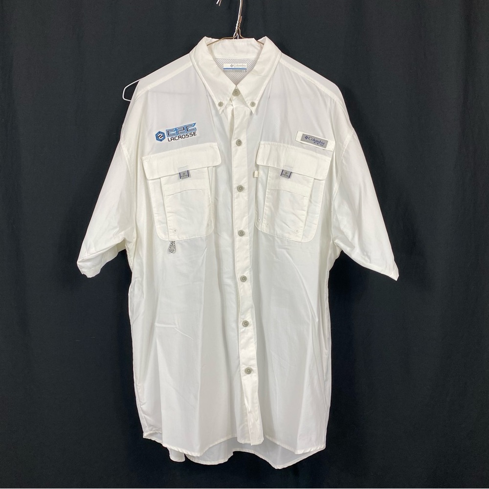 Columbia Men's White Casual Button Down Shirt